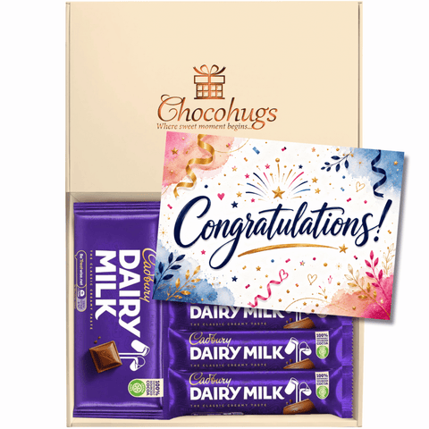Chocohugs "Congratulations" Chocolate Gift Box Filled with Dairy Milk Favourites