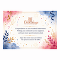 Chocohugs "Congratulations" Chocolate Gift Box Filled with Terry's Orange Chocolate Selections