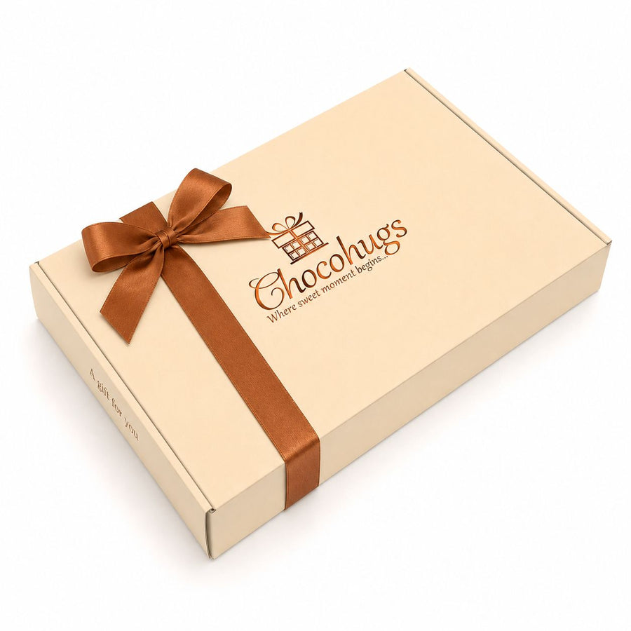 Chocohugs "Congratulations" Chocolate Gift Box Filled with Galaxy Selections with ribbon & bow